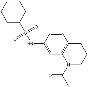 Cyclohexanesulfonamide,  N-(1-acetyl-1,2,3,4-tetrahydro-7-quinolinyl)- 구조식 이미지