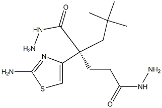 (2S)-2-(2-amino-1,3-thiazol-4-yl)-2-(2,2-dimethylpropyl)pentanedihydrazide Structure