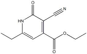 3-Cyano-6-ethyl-2-oxo-1,2-dihydro-pyridine-4-carboxylic acid ethyl ester Structure