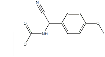 [Cyano-(4-methoxy-phenyl)-methyl]-carbamic acid tert-butyl ester Structure