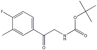 [2-(4-Fluoro-3-methyl-phenyl)-2-oxo-ethyl]-carbamic acid tert-butyl ester Structure