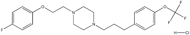 1-(2-(4-fluorophenoxy)ethyl)-4-(3-(4-(trifluoromethoxy)phenyl)propyl)piperazine hydrochloride 구조식 이미지