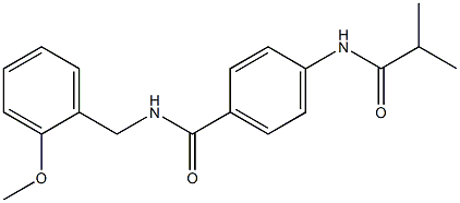 4-(isobutyrylamino)-N-(2-methoxybenzyl)benzamide 구조식 이미지