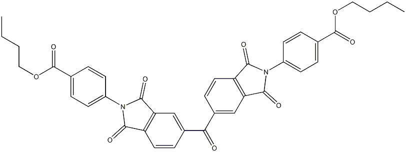 butyl 4-[5-({2-[4-(butoxycarbonyl)phenyl]-1,3-dioxo-2,3-dihydro-1H-isoindol-5-yl}carbonyl)-1,3-dioxo-1,3-dihydro-2H-isoindol-2-yl]benzoate Structure
