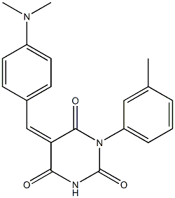 5-[4-(dimethylamino)benzylidene]-1-(3-methylphenyl)-2,4,6(1H,3H,5H)-pyrimidinetrione Structure