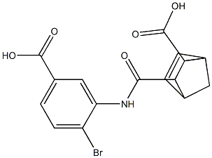 3-[(2-bromo-5-carboxyanilino)carbonyl]bicyclo[2.2.1]hept-5-ene-2-carboxylic acid Structure