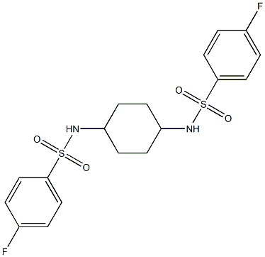 4-fluoro-N-(4-{[(4-fluorophenyl)sulfonyl]amino}cyclohexyl)benzenesulfonamide 구조식 이미지