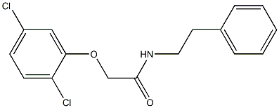 2-[(2,5-dichlorophenyl)oxy]-N-(2-phenylethyl)acetamide 구조식 이미지