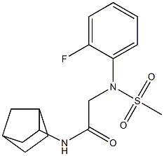 N-bicyclo[2.2.1]hept-2-yl-2-[2-fluoro(methylsulfonyl)anilino]acetamide 구조식 이미지