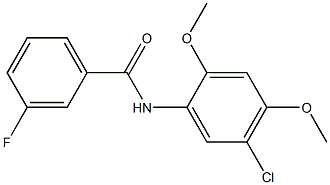 N-(5-chloro-2,4-dimethoxyphenyl)-3-fluorobenzamide Structure