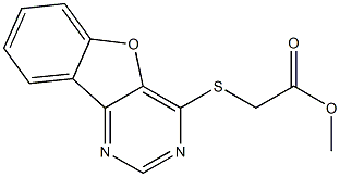 methyl ([1]benzofuro[3,2-d]pyrimidin-4-ylsulfanyl)acetate Structure