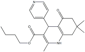 butyl 2,7,7-trimethyl-5-oxo-4-(4-pyridinyl)-1,4,5,6,7,8-hexahydro-3-quinolinecarboxylate Structure