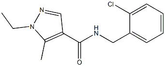 N-(2-chlorobenzyl)-1-ethyl-5-methyl-1H-pyrazole-4-carboxamide 구조식 이미지