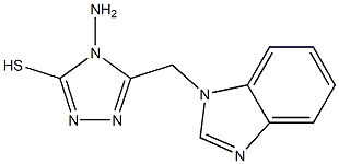 4-amino-5-(1H-benzimidazol-1-ylmethyl)-4H-1,2,4-triazol-3-yl hydrosulfide 구조식 이미지