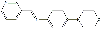 N-[4-(4-morpholinyl)phenyl]-N-(3-pyridinylmethylene)amine Structure