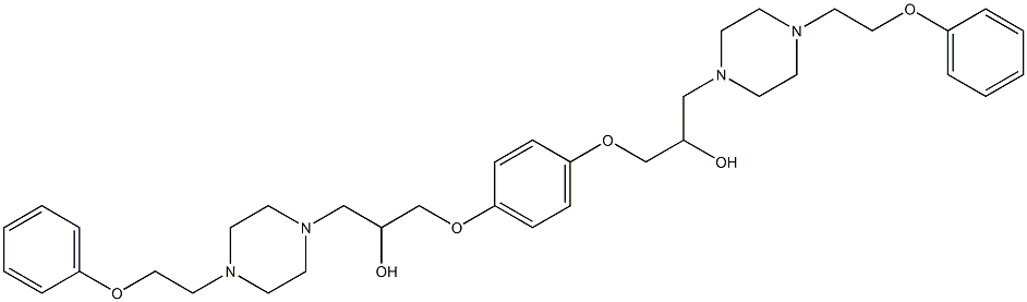 1-(4-{2-hydroxy-3-[4-(2-phenoxyethyl)-1-piperazinyl]propoxy}phenoxy)-3-[4-(2-phenoxyethyl)-1-piperazinyl]-2-propanol Structure