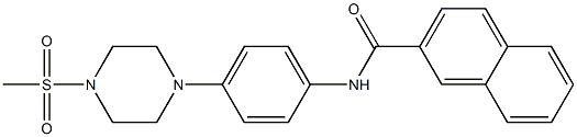 N-{4-[4-(methylsulfonyl)-1-piperazinyl]phenyl}-2-naphthamide 구조식 이미지