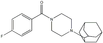 1-(2-adamantyl)-4-(4-fluorobenzoyl)piperazine 구조식 이미지