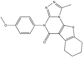 4-(4-methoxyphenyl)-1-methyl-6,7,8,9-tetrahydro[1]benzothieno[3,2-e][1,2,4]triazolo[4,3-a]pyrimidin-5(4H)-one 구조식 이미지