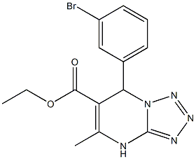 ethyl 7-(3-bromophenyl)-5-methyl-4,7-dihydrotetraazolo[1,5-a]pyrimidine-6-carboxylate Structure