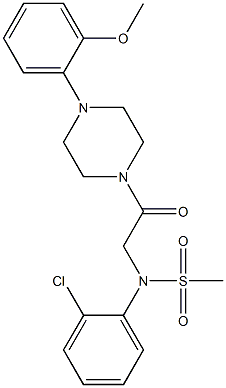 N-(2-chlorophenyl)-N-{2-[4-(2-methoxyphenyl)-1-piperazinyl]-2-oxoethyl}methanesulfonamide Structure