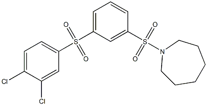 3-(1-azepanylsulfonyl)phenyl 3,4-dichlorophenyl sulfone Structure