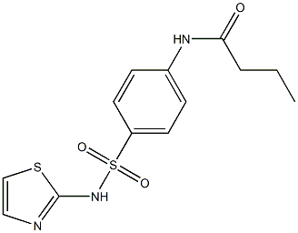 N-{4-[(1,3-thiazol-2-ylamino)sulfonyl]phenyl}butanamide 구조식 이미지