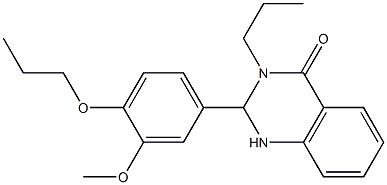 2-(3-methoxy-4-propoxyphenyl)-3-propyl-2,3-dihydro-4(1H)-quinazolinone 구조식 이미지