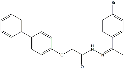 2-([1,1'-biphenyl]-4-yloxy)-N'-[1-(4-bromophenyl)ethylidene]acetohydrazide Structure