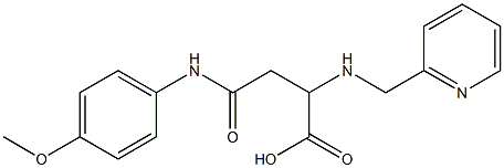 4-(4-methoxyanilino)-4-oxo-2-[(2-pyridinylmethyl)amino]butanoic acid Structure