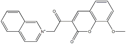 2-[2-(8-methoxy-2-oxo-2H-chromen-3-yl)-2-oxoethyl]isoquinolinium Structure