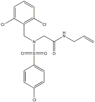 N-allyl-2-[[(4-chlorophenyl)sulfonyl](2,6-dichlorobenzyl)amino]acetamide Structure