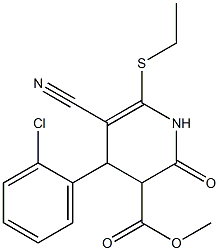 methyl 4-(2-chlorophenyl)-5-cyano-6-(ethylsulfanyl)-2-oxo-1,2,3,4-tetrahydro-3-pyridinecarboxylate Structure