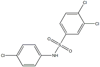 3,4-dichloro-N-(4-chlorophenyl)benzenesulfonamide 구조식 이미지