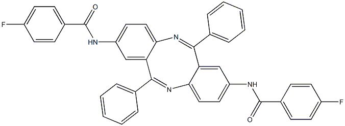 4-fluoro-N-{8-[(4-fluorobenzoyl)amino]-6,12-diphenyldibenzo[b,f][1,5]diazocin-2-yl}benzamide Structure