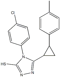 4-(4-chlorophenyl)-5-[2-(4-methylphenyl)cyclopropyl]-4H-1,2,4-triazol-3-yl hydrosulfide Structure