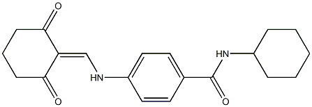 N-cyclohexyl-4-{[(2,6-dioxocyclohexylidene)methyl]amino}benzamide Structure