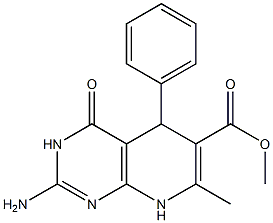 methyl 2-amino-7-methyl-4-oxo-5-phenyl-3,4,5,8-tetrahydropyrido[2,3-d]pyrimidine-6-carboxylate 구조식 이미지