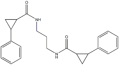 2-phenyl-N-(3-{[(2-phenylcyclopropyl)carbonyl]amino}propyl)cyclopropanecarboxamide 구조식 이미지