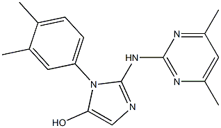 1-(3,4-dimethylphenyl)-2-[(4,6-dimethyl-2-pyrimidinyl)amino]-1H-imidazol-5-ol 구조식 이미지