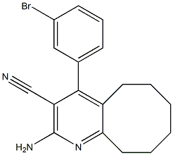 2-amino-4-(3-bromophenyl)-5,6,7,8,9,10-hexahydrocycloocta[b]pyridine-3-carbonitrile Structure