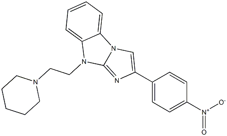 2-{4-nitrophenyl}-9-[2-(1-piperidinyl)ethyl]-9H-imidazo[1,2-a]benzimidazole Structure