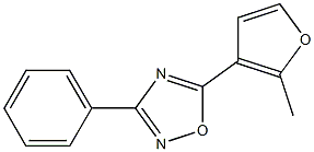 5-(2-methyl-3-furyl)-3-phenyl-1,2,4-oxadiazole 구조식 이미지