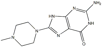 2-amino-8-(4-methyl-1-piperazinyl)-1,9-dihydro-6H-purin-6-one Structure