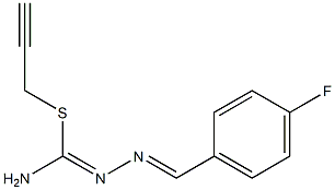 2-propynyl N'-(4-fluorobenzylidene)hydrazonothiocarbamate 구조식 이미지