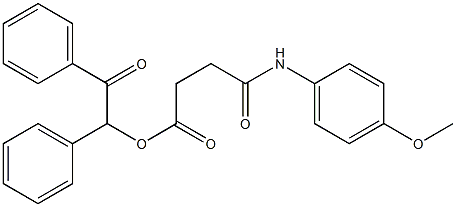 2-oxo-1,2-diphenylethyl 4-(4-methoxyanilino)-4-oxobutanoate Structure