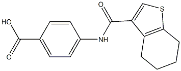 4-[(4,5,6,7-tetrahydro-1-benzothien-3-ylcarbonyl)amino]benzoic acid 구조식 이미지