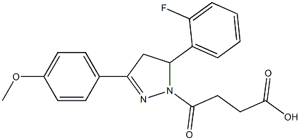 4-[5-(2-fluorophenyl)-3-(4-methoxyphenyl)-4,5-dihydro-1H-pyrazol-1-yl]-4-oxobutanoic acid Structure