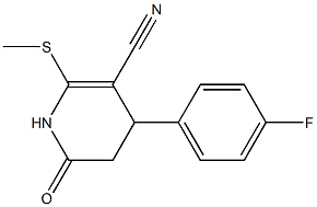 4-(4-fluorophenyl)-2-(methylsulfanyl)-6-oxo-1,4,5,6-tetrahydro-3-pyridinecarbonitrile Structure