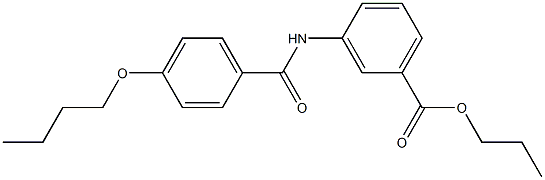 propyl 3-[(4-butoxybenzoyl)amino]benzoate 구조식 이미지